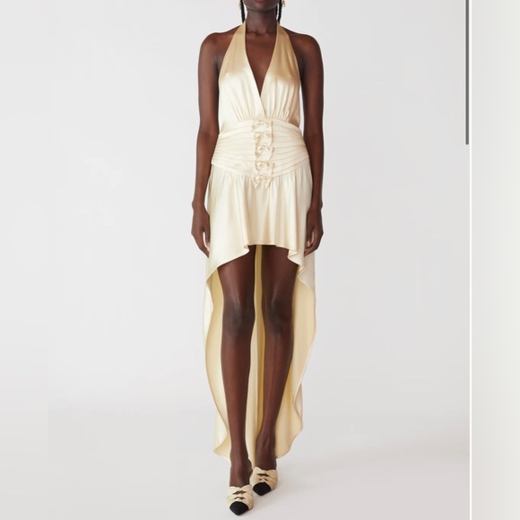 ORSEUND IRIS Halter Bow High Low Dress - Picture 2 of 4